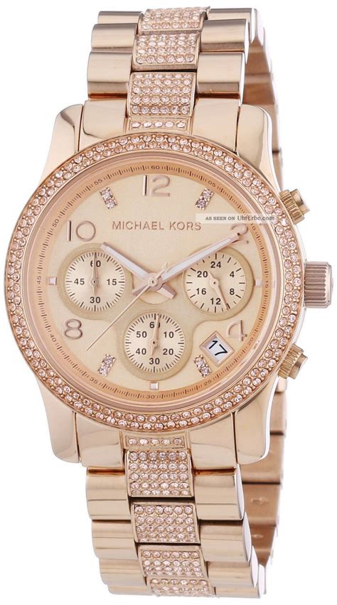 michael kors damenuhr gold klein|michael kors rose gold watch.